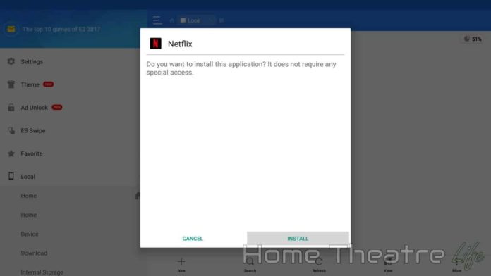 netflix will not download on my new android box